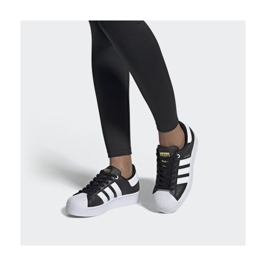 Adidas buty sportowe damskie czarne sznurowane 
