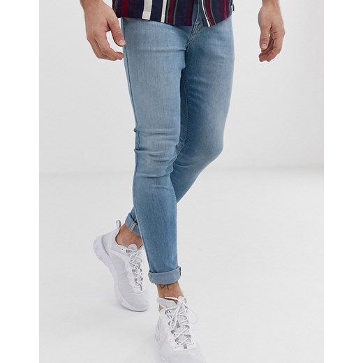 ASOS DESIGN – Jasnoniebieskie bardzo elastyczne jeansy idealnie przylegające do ciała