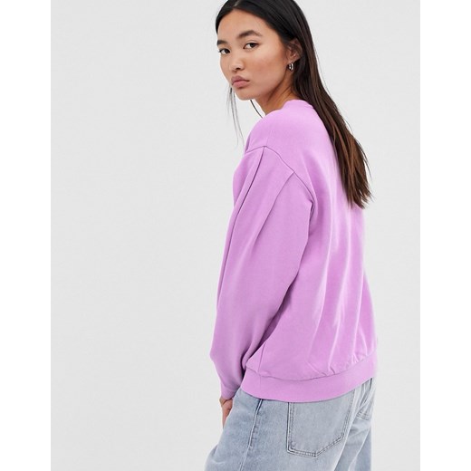ASOS DESIGN – Neonowa bluza oversize z efektem sprania w kolorze liliowym-Fioletowy