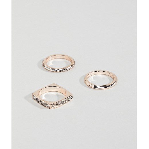 Icon Brand – 3 srebrne łączone pierścienie-Srebrny