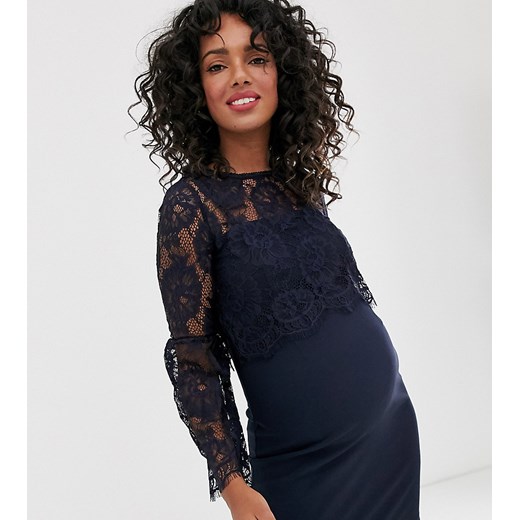 Sukienka ciążowa granatowa Chi Chi London Maternity 