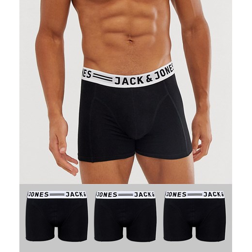 Jack & Jones – Zestaw 3 par czarnych bokserek