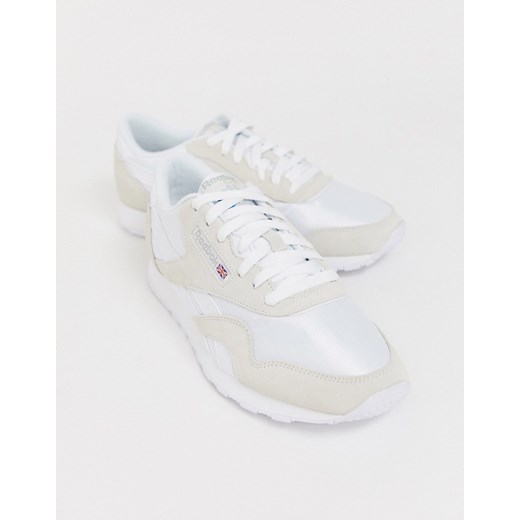 Reebok – Classic Nylon – Białe buty sportowe-Biały