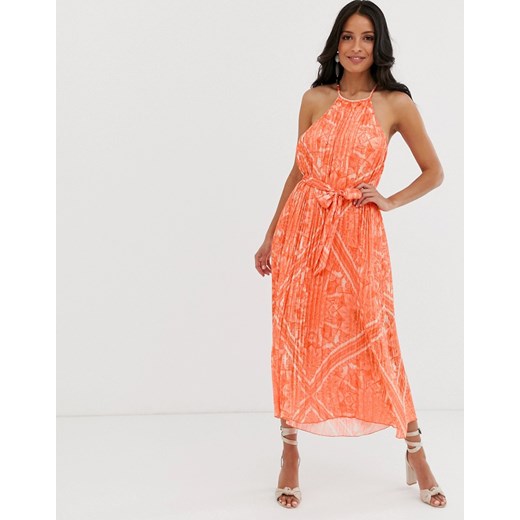 Sukienka Lipsy na spacer z dekoltem halter maxi