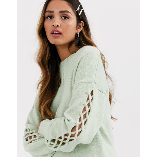 Sweter damski Miss Selfridge Odzież Damska XH zielony YTPL Sweter damski Miss Selfridge Odzież Damska XH zielony YTPL