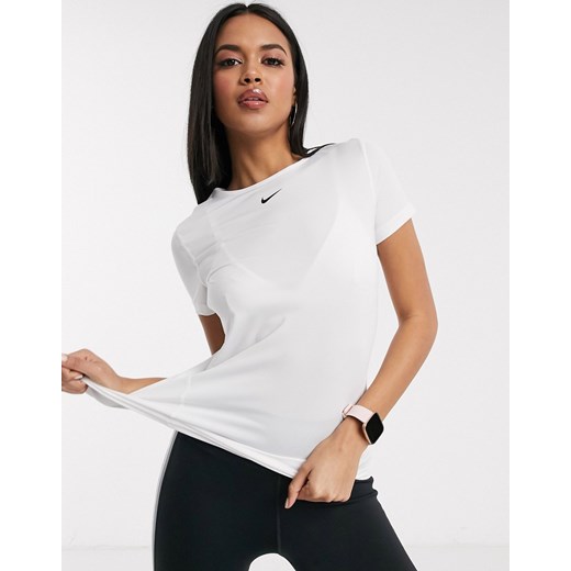 Nike Training Pro – Biały T-shirt z siateczki