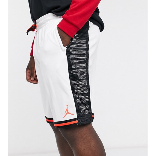 Nike – Jordan Plus – Białe koszykarskie szorty z elementami z siateczki-Biały