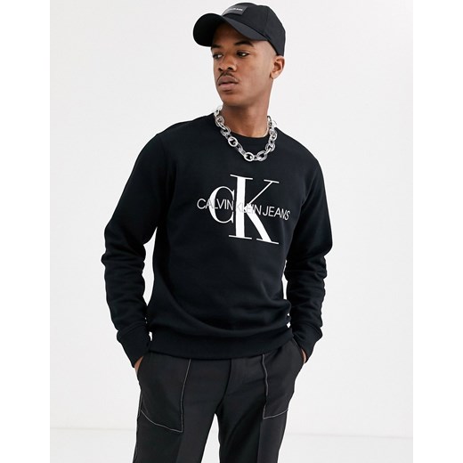Calvin Klein Jeans – Czarna bluza z logo-Czarny
