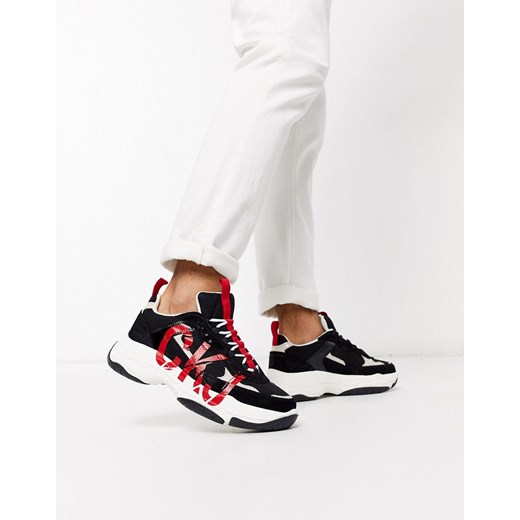 Calvin Klein – Mizar – Czarno-czerwone buty sportowe-Wielokolorowy