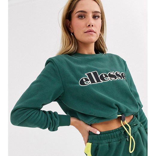 Ellesse – Bluza o skróconym kroju z neonowym logo z przodu (element kompletu)-Zielony