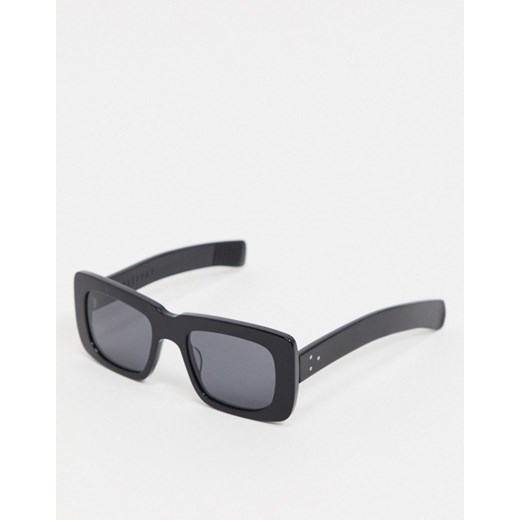 Spitfire Cut Thirteen – Czarne okulary przeciwsłoneczne z kwadratowymi oprawkami-Czarny