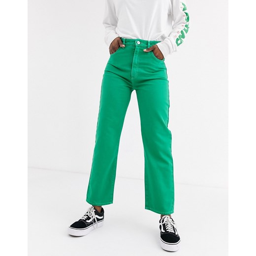 Abrand Venice – Kolorowe jeansy z prostymi nogawkami-Zielony