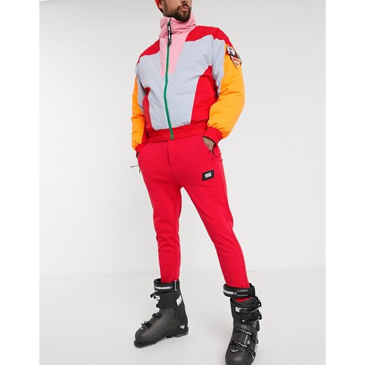 ASOS 4505 – Czerwone obcisłe spodnie narciarskie-Czerwony