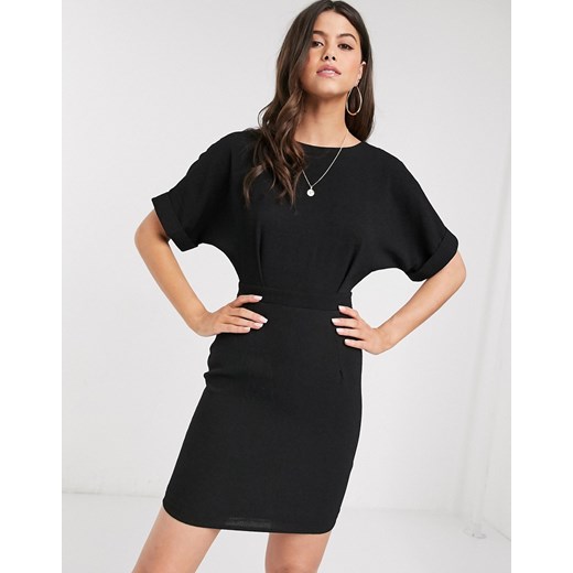ASOS DESIGN – Czarna zwężana sukienka mini-Czarny