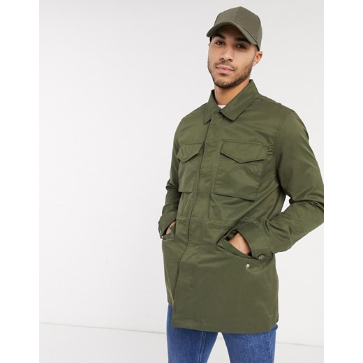 Burton Menswear – Uniwersalna kurtka typu coach w kolorze khaki-Zielony