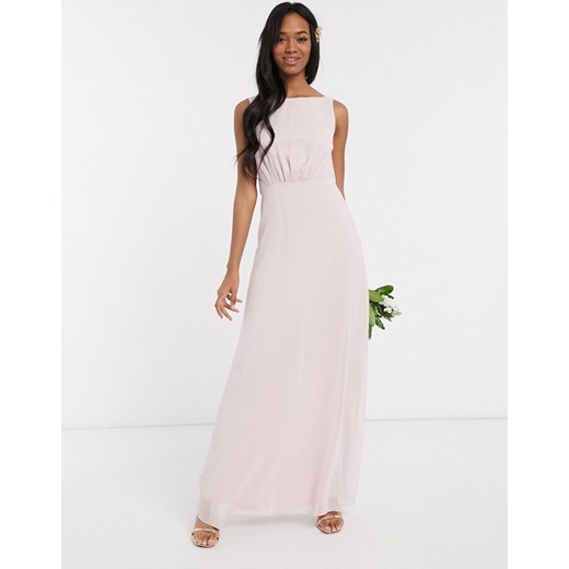 Maids to Measure – Koktajlowa sukienka z szyfonu z lejącym dekoltem z tyłu-Różowy