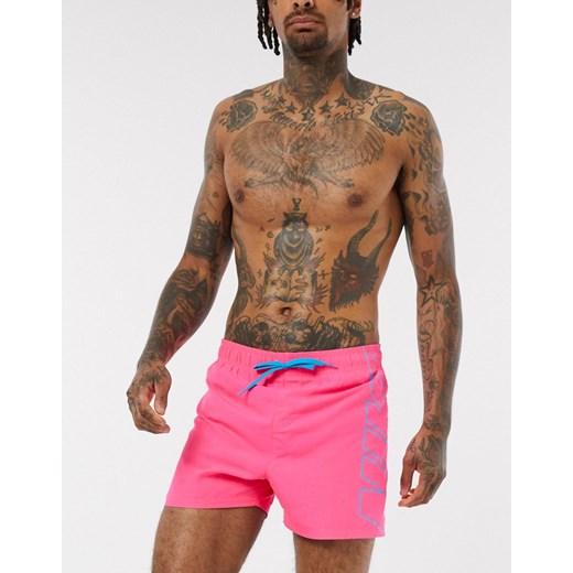 Nike – Różowe szorty kąpielowe z logo-Różowy