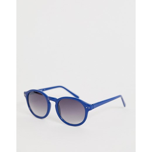 AJ Morgan – Okrągłe okulary przeciwsłoneczne w niebieskiej oprawie