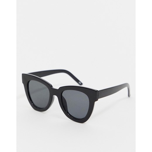 ASOS DESIGN – Szerokie okulary przeciwsłoneczne typu kocie oczy z grubymi oprawkami-Czarny