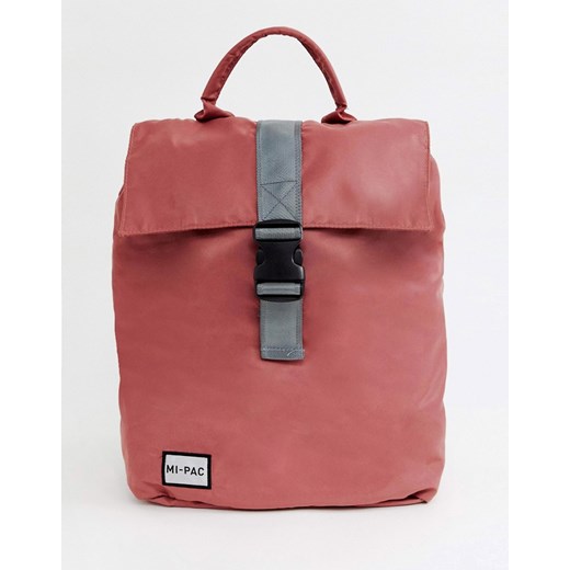 Mi-Pac – Różowy, nylonowy plecak fold-top z odblaskowym logo