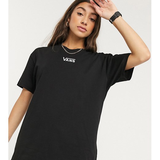 Vans – Tylko w ASOS – Czarny t-shirt oversize z logo na piersi