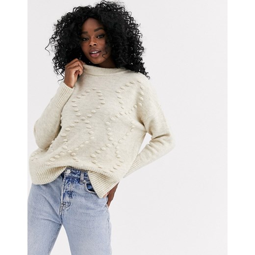 Beżowy sweter damski New Look zimowy 