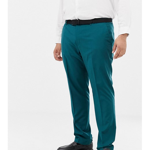 Farah – Henderson – Morskie dopasowane spodnie garniturowe-Zielony