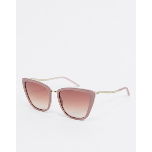 Karl Lagerfeld – Ikonic – Różowe kwadratowe okulary przeciwsłoneczne-Różowy