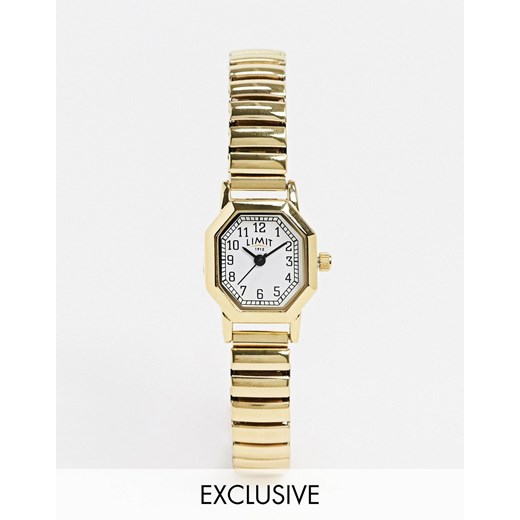 Limit – Złoty zegarek z rozciągliwą bransoletką i ośmiokątną tarczą