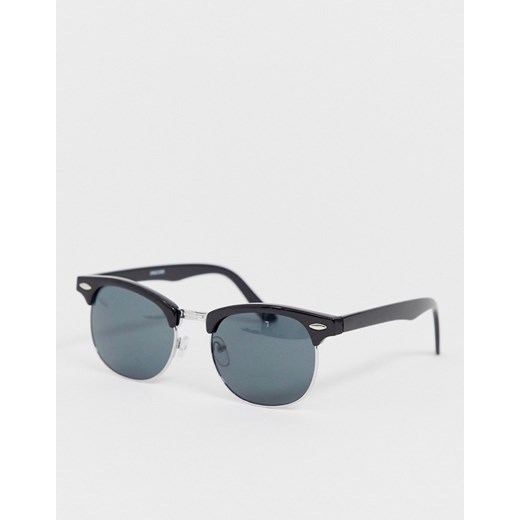 ASOS DESIGN – Czarne okulary przeciwsłoneczne w stylu retro-Czarny