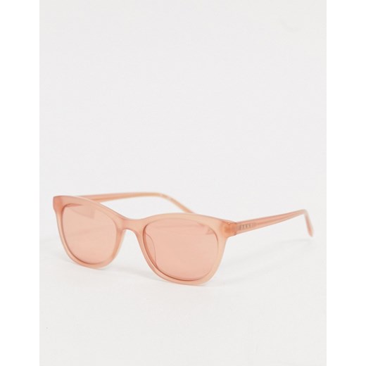 DKNY In Motion — Różowe okrągłe okulary przeciwsłoneczne-Różowy