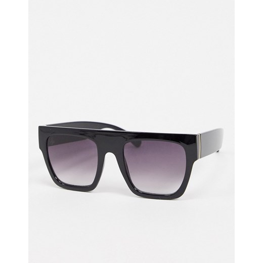 Jeepers Peepers – Czarne okulary przeciwsłoneczne z oprawkami flat top-Czarny