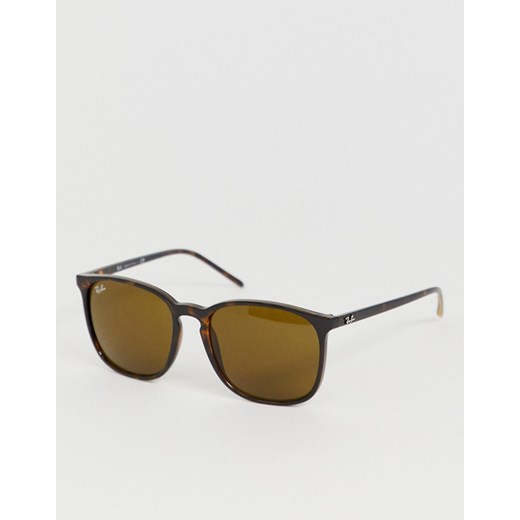 Ray-Ban – 0RB4387 – Kwadratowe okulary przeciwsłoneczne oversize-Brązowy