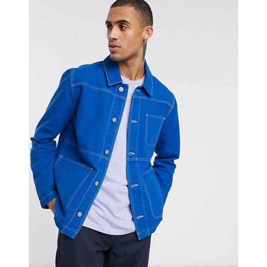 ASOS DESIGN – Jeansowa kurtka koszulowa w kolorze kobaltowym-Niebieski