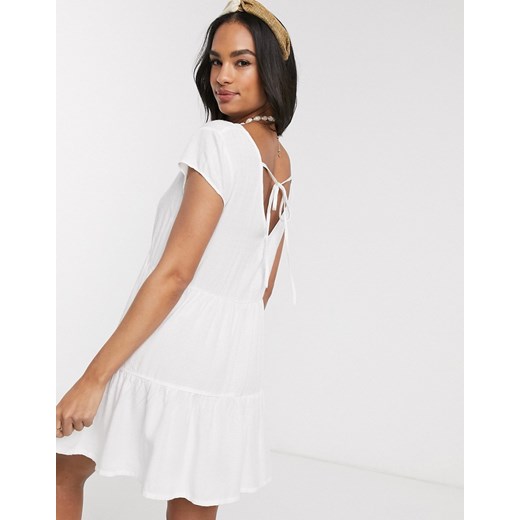 Rhythm – Bianca – Biała warstwowa sukienka plażowa-Biały