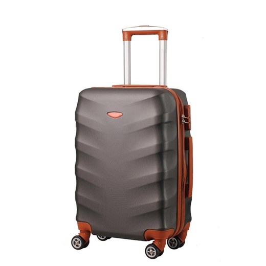 Mała walizka KEMER EXCLUSIVE 6881 S Szaro brązowa  Kemer uniwersalny okazyjna cena Bagażownia.pl 