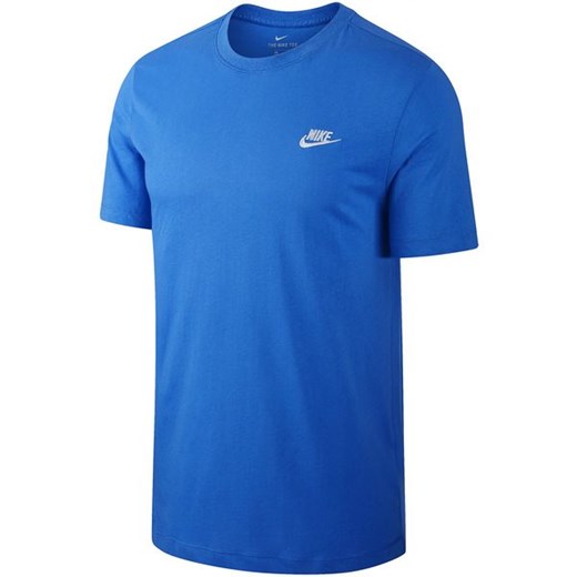 T-shirt męski Nike niebieski z krótkim rękawem 