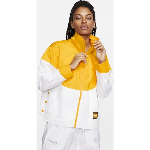 Damska kurtka z napami NBA Nike Lakers Courtside City Edition - Żółć