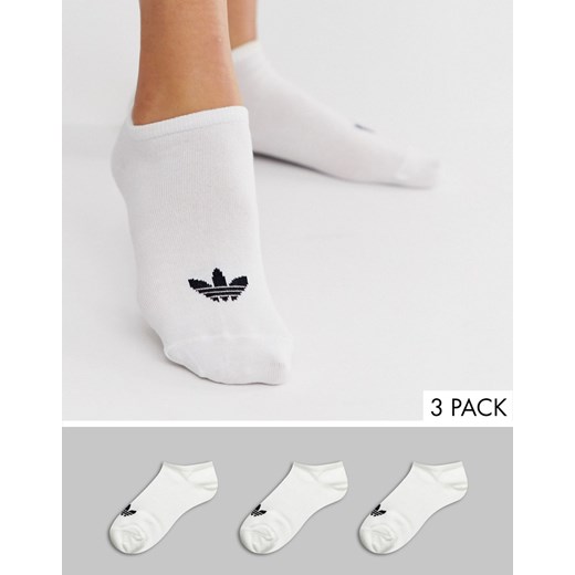 adidas Originals – Zestaw 3 par białych sportowych skarpetek z logo