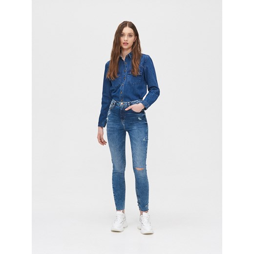 Koszula damska niebieska Cropp z jeansu 