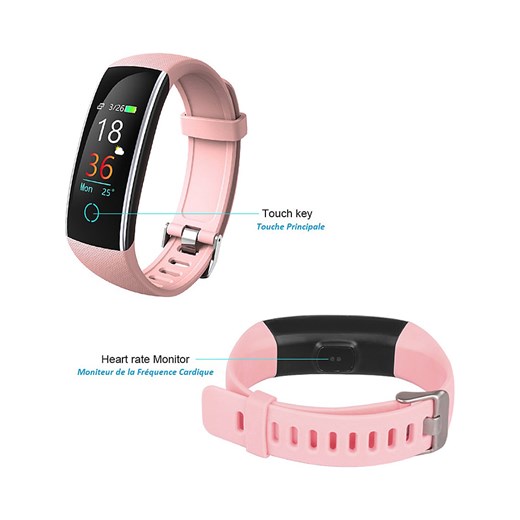 Smartwatch w kolorze jasnoróżowym Whipearl  OneSize Limango Polska promocyjna cena 