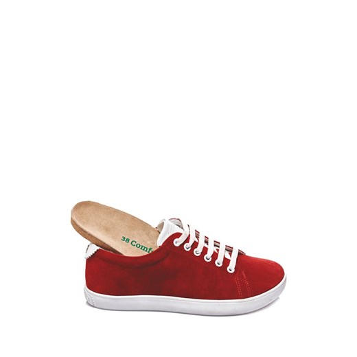 Skórzane sneakersy w kolorze czerwonym  Comfortfusse 39 Limango Polska wyprzedaż 