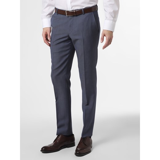 JOOP! Męskie spodnie od garnituru modułowego Mężczyźni Slim Fit wełna ze strzyży jasnoniebieski wypukły wzór tkaniny ze sklepu vangraaf w kategorii Spodnie męskie - zdjęcie 81530812
