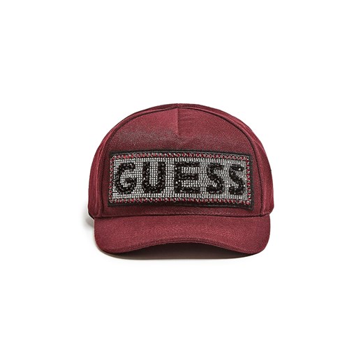 Guess wiśniowa czapka z daszkiem Jewel Logo Detail