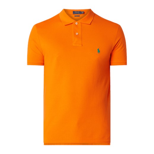 Pomarańczowa t-shirt męski Polo Ralph Lauren z krótkimi rękawami 