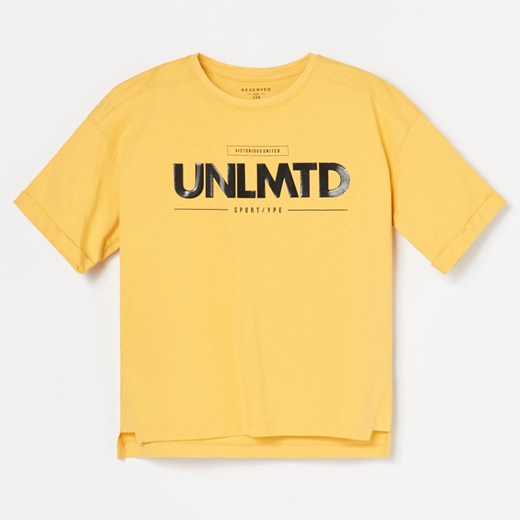 T-shirt chłopięce Reserved żółty 