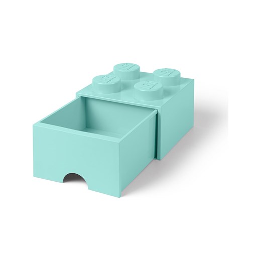 Pojemnik "Brick 4" w kolorze błękitnym z szufladami - 25 x 18 x 25 cm Lego OneSize Limango Polska okazyjna cena