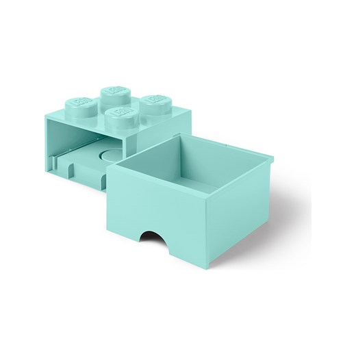 Pojemnik "Brick 4" w kolorze błękitnym z szufladami - 25 x 18 x 25 cm Lego OneSize wyprzedaż Limango Polska