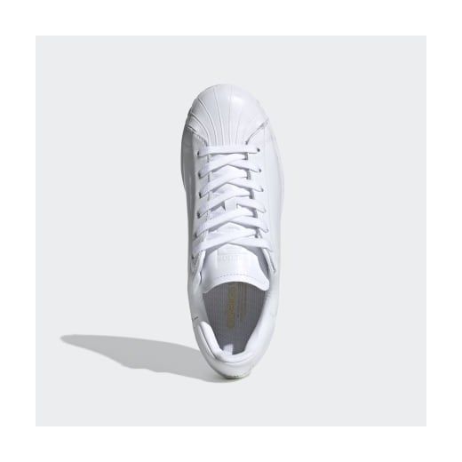 Buty sportowe damskie białe Adidas na wiosnę na płaskiej podeszwie 