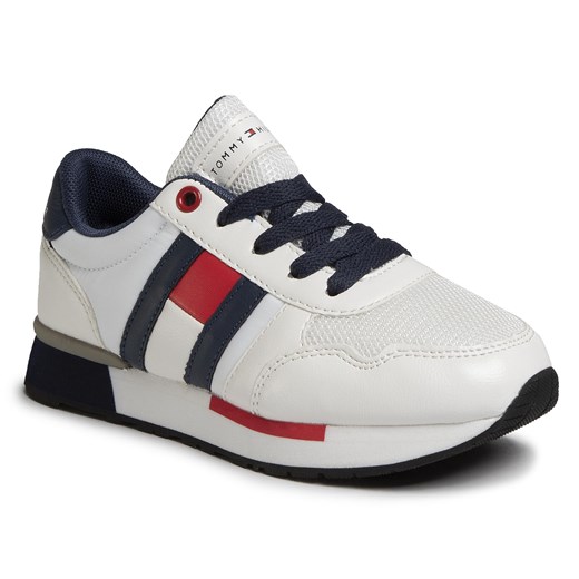 Sneakersy Tommy Hilfiger Low Cut Lace-Up Sneaker T3B4-30483-0733X336 M White/Blue X336
